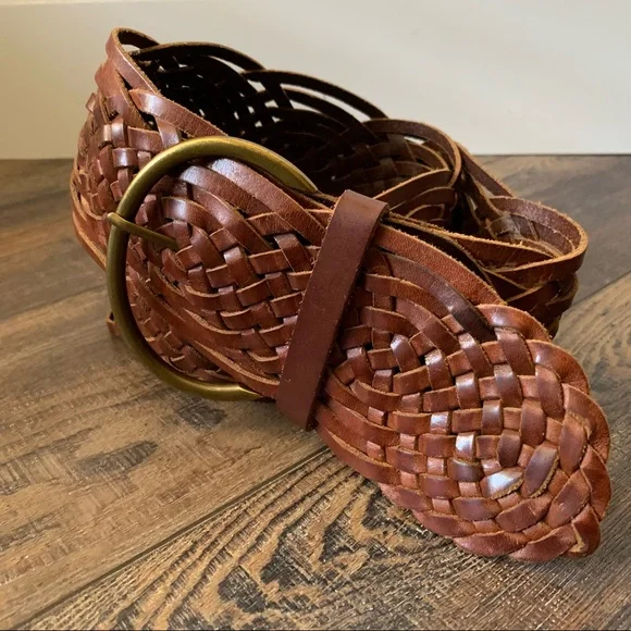 Tarnish | Accessories | Tarnish Wovenbraided Leather Belt  display picture 2